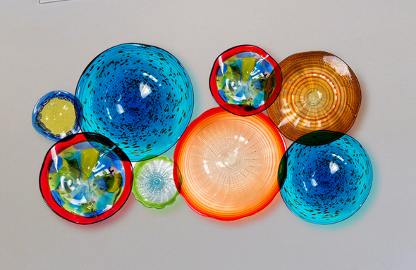High quality hand blown or handcrafted art glass creating one of a kind colors and finishes.